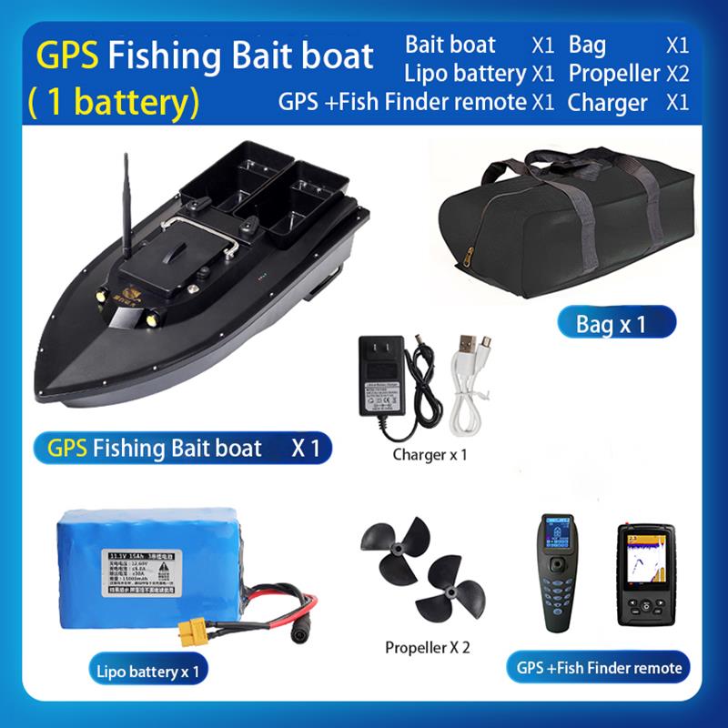 Picture of Fishing Bait SpeedBoat 70cm/27.6in RC 500m/1640ft 3kg/6.6lb Load GPS Fish Finder